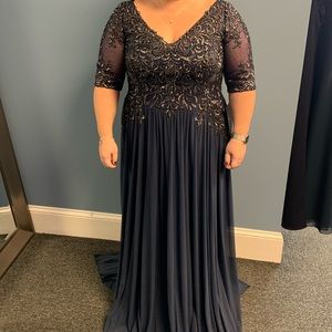 Navy blue formal gown